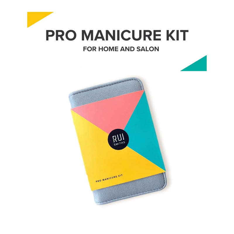 Rui Smiths Pro Stainless Steel 8-Piece Manicure Kit For Home And Salon With Professional Precision Cuticle Nipper And Metal Pusher Style No. 105 SK-02