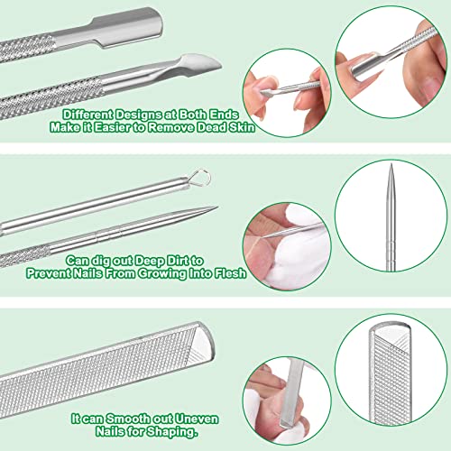 6-Pack Ingrown Toenail File and Lifters, Professional Surgical Stainless Steel Ingrown Toenail Removal Tool Kit, Manicure Treatment Pedicure Tools for Feet Under Nail Cleaner Correction Polish Pain 6-pack