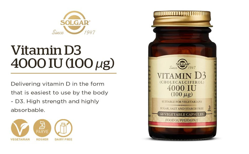 Solgar, Vitamin D3 (Cholecalciferol) 400 Iu, 100 Count
