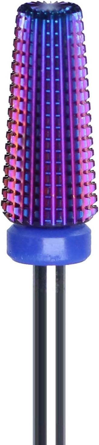 Nail Drill Bit Purple Nail Drill Bit Nail Off Gel Nail Off Nail Bit Carbide 5 in 1 Electric Nail Machine M - BeesActive Australia