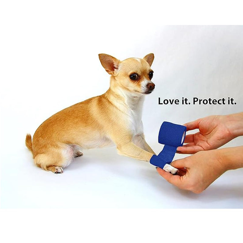 Self Adhesive Bandage Wrap-2 inches x 5 Yards(8 Pack) Self Adhering Bandage Wrap, Self Adherent Cohesive Wrap Bandages for Sports,for First Aid Tape,Sports Injuries (Dark Blue) - BeesActive Australia