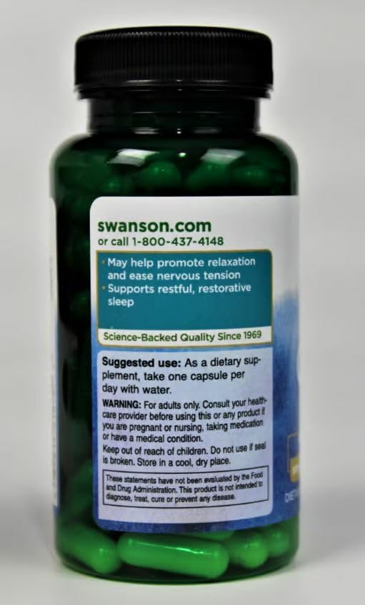 Swanson GABA - Amino Acid Supplement Promoting Calm & Relaxation to Support Restful Sleep - High Potency Formula to Support Healthy Stress Levels - (100 Capsules, 500mg Each) (2 Pack) 100 Count (Pack of 2)