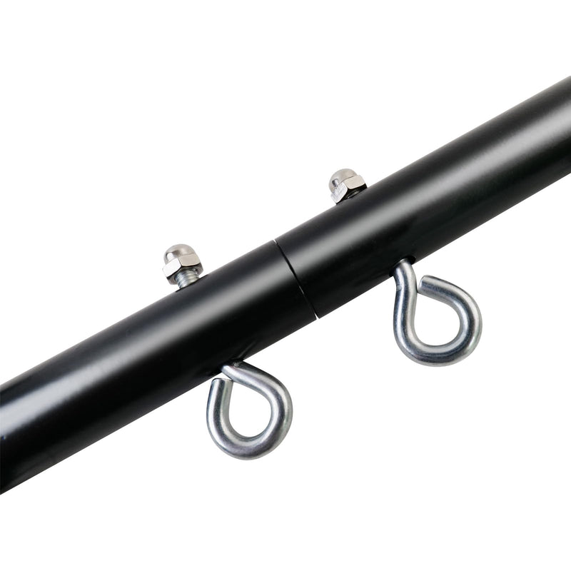 Spreader Bar Silver/Black Adjustable Exercise Stainless Steel Bar, Yoga Training Fitness Gear, Workout Bar,Sports Gym Kit Black