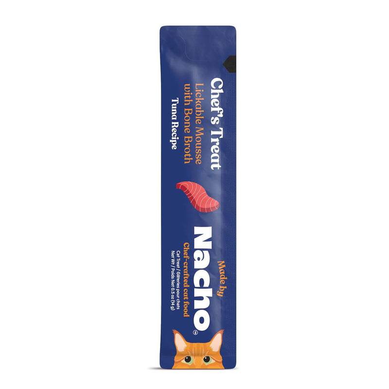 Made by Nacho Lickable Cat Treats Mousse Tubes 12 Count with Bone Broth Tuna Recipe (.5 oz) No Grains, Corn, Wheat or Soy 0.04 Fl Oz (Pack of 12)
