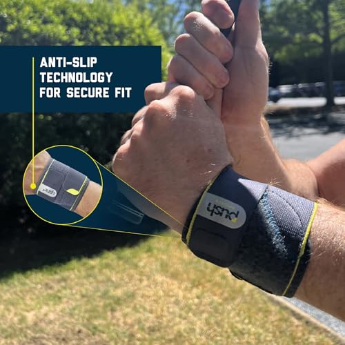 Push Sports Wrist Support Brace for Sports & Athletics - Relieve Pain from Tendonitis, Sports Fractures (Left) - Wrist Support Weight Lifting, Wrist Support Brace, Wrist Brace for Weightlifting Left
