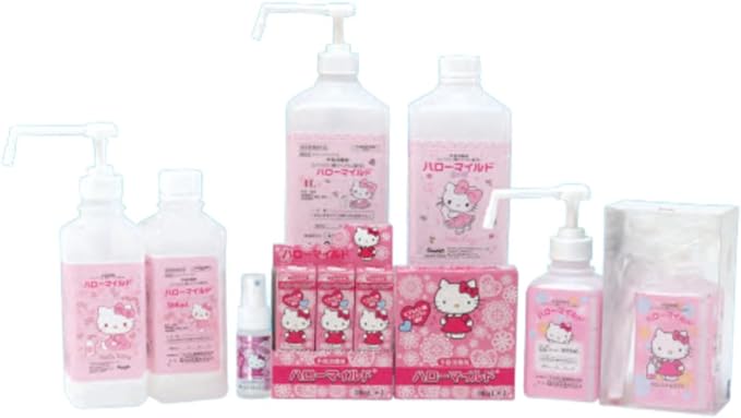 Hello Kitty Alcohol Hand Sanitizer with Sodium Hyaluronate, Halomoid (Shioe Pharmaceutical), 10.1 fl oz (300 ml) (Specified Quasi-Drug) - BeesActive Australia
