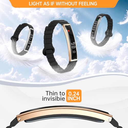 Smart Bracelet for Women Men Fitness Health Tracker with Heart Rate Sleep Silver Steel