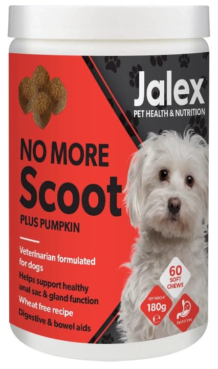 Jalex No More Scoot for Dogs 60 Soft Chews | Anal Gland Dog Supplement