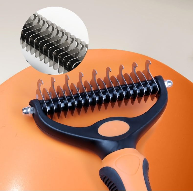 Pet Dual-Sided Dematting Comb，Pet Grooming Comb- Double Sided Shedding, Dog Comb，Pet Comb，Dog Comb for Shedding, Pet Comb - BeesActive Australia