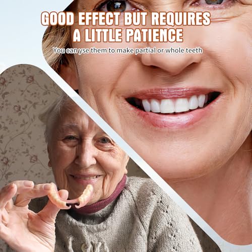 Diy denture kit convenient and easy diy dentures kit at home complete Dianww make your own dentures kit for top and bottom of temporary repair missing teeth L10