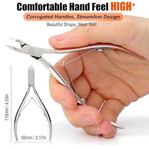 LePinko Professional Cuticle Trimmer Kit, 7mm Jaw 7mm Jaw - Silver