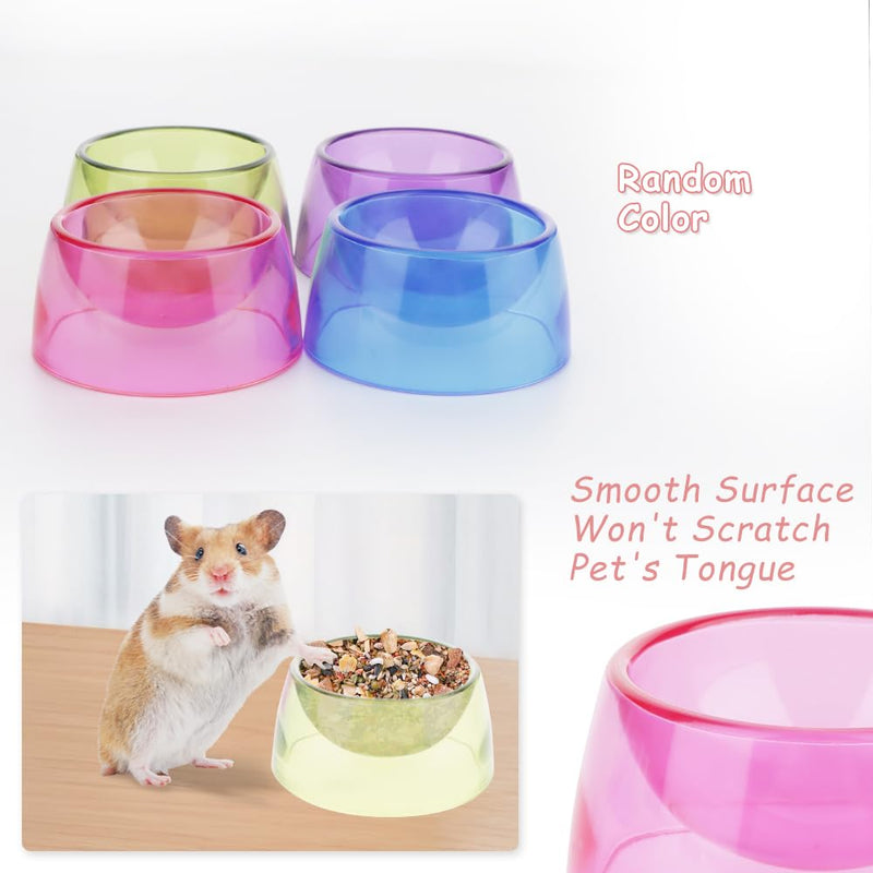 4 Pcs Hamster Feeder Small Pet Food Bowl Anti-Chew and Anti-Knockover Food Bowl, Suitable for Hedgehog Gerbil Golden Bear Pet Chicken Pet Duck - BeesActive Australia