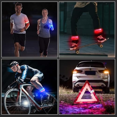 NEXTORCH Rechargeable LED Slap Bracelet, Emergency Flashing Strobe Lights, Law Enforcement Police Night Security Flashlight, Bikes Riding Cycling Safety, Reflective Running Lights for Runners 1 Pack UT51 Large