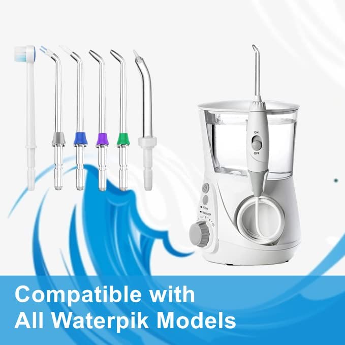 Flosser Replacement Tips for Waterpik Water Flosser, High-Pressure Water Flosser Tip Replacement, Compatible with Waterpik Oral Irrigator (6-P) 6-P - BeesActive Australia
