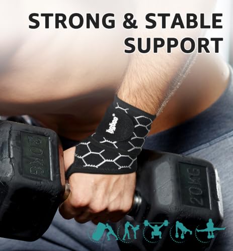 Compression Wrist Brace Wrap for Sports & Pain Relief, Black