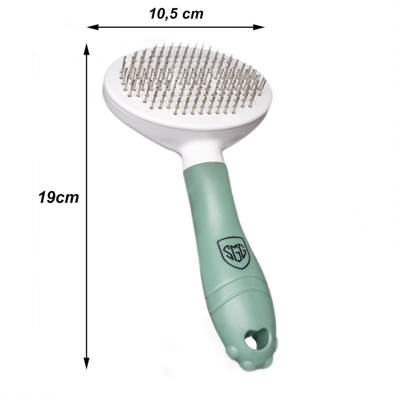 SGG dog brush cat brush - care for short and long hair - cleaning at the touch of a button - grooming accessories for dogs and cats - self-cleaning slicker brush - massage brush - BeesActive Australia