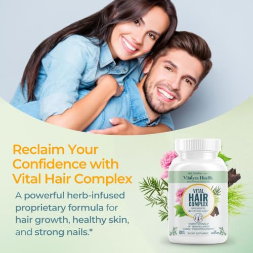 VITAL NUTRITIVE Biotin Hair Growth Vitamins - Hair, Skin & Nails Supplement 60 Count (Pack of 1)