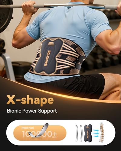 Back Brace for Lower Back Pain Relief Copper-Infused Support for Men Women L: Waist 35.4 - 40.3 (90-102CM)
