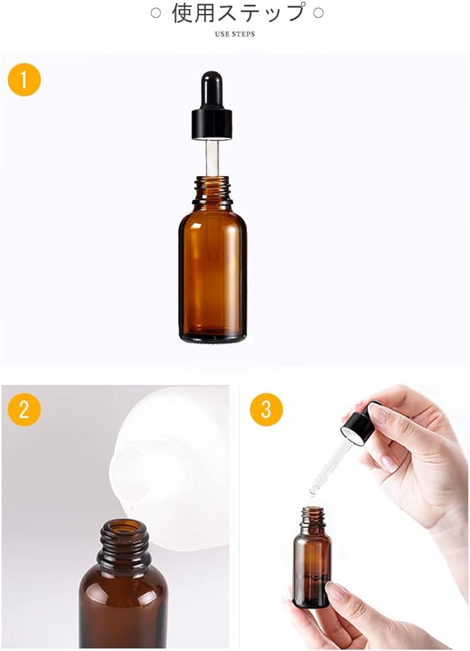 Dropper Bottles, 0.3 fl oz (10 ml), Set of 10, Glass Bottles, Light Filtering Bottles, Essential Oil Bottles, Aroma Oil Bottles, Divided - BeesActive Australia