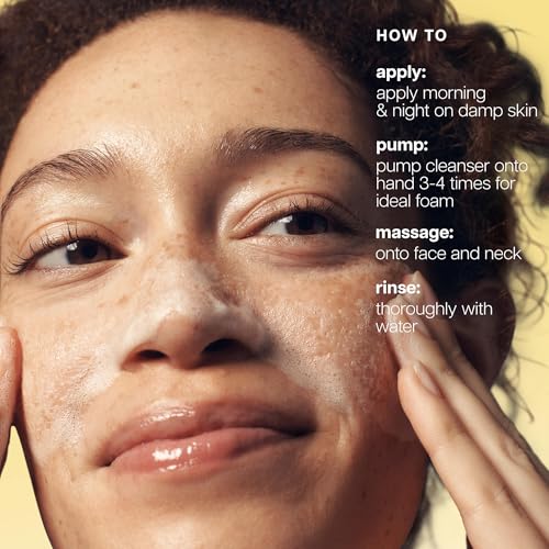 philosophy purity made simple pore purifying foaming facial cleanser - with papaya enzyme & glycolic acid - face wash removes dirt and impurities from pores - 5 fl oz