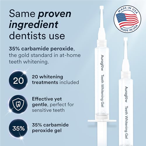 Auraglow Teeth Whitening Kit & Extra Strength Whitening Pen