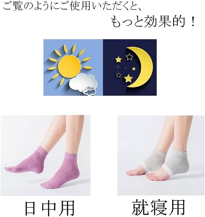 Sweetimes No.149 Heel Moisturizing Socks, Smooth Heel, Prevents Cracking, Exfoliating Care, Set of 3 Colors (Sleeping Heel Supporter, Unisex) - BeesActive Australia