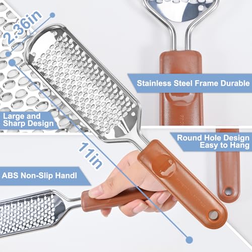 Professional Foot Scrubber Dead Skin Remover, Pedicure Foot File Callus Removal, Heel Scraper for Cracked Heels, Microplane Cheese Grater for Feet, Foot Rasp for Hard Skin(T1) T1