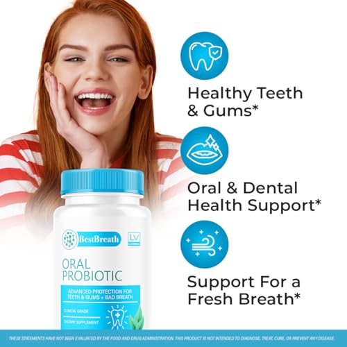 (2 Pack) Best Breath Capsules - Official BestBreath Advanced Oral Probiotic Pills Supplement Support - Maximum Strength, Natural Formula For Overall Health & Wellness Review, 120 Capsules For 2 Months 60 Count (Pack of 2)