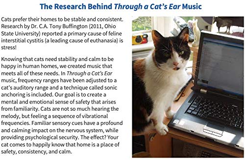 iCalmPet | Through a Cat's Ear: Music for Calming | 3-CD Box Set | 3-hrs |Simplified Classical Music lessens Feline Anxiety and enhances Environmental Enrichment