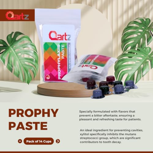 Tooth Polish with Xylitol - 14 Mint-Flavor Prophy Cups, Single-Use Portions (Coarse)