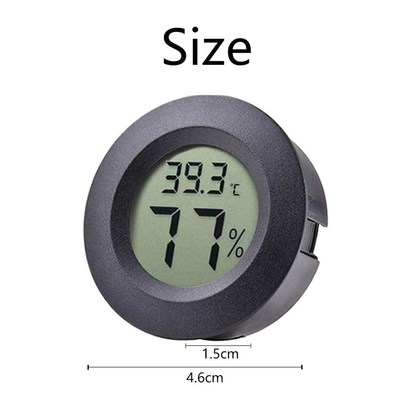 10-Pack Mini Thermometer Hygrometer, Small Digital Electronic Temperature Humidity Meters Gauge Indoor LCD Display for Greenhouse, Garden, Cellar, Fridge, Mason Jar - BeesActive Australia