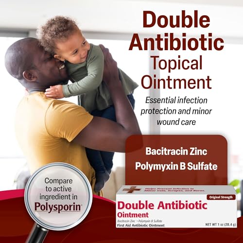 Taro Double Antibiotic Ointment (1 Oz Tube) First Aid Wound Care for Minor Cuts, Scrapes & Burns, Topical Antibiotic for Adults and Children 2+, Neomycin-Free