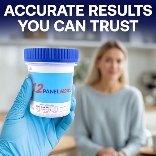 8 Panel Home Drug Test Kit - Reliable Urine Drug Test Cups with Built in Temperature Strip for Trusted Accuracy - Detects AMP, BUP, BZO, COC, MAMP, OPI, OXY, THC - [5 Pack] - 12 Panel Now 5 Pack