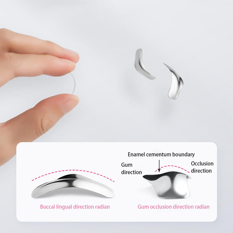 Dental Matrix Bands 3 Packs Sectional Contoured Metal Matrices System 50μm for Tooth Interproximal Refill Large Size 3 Packs Large