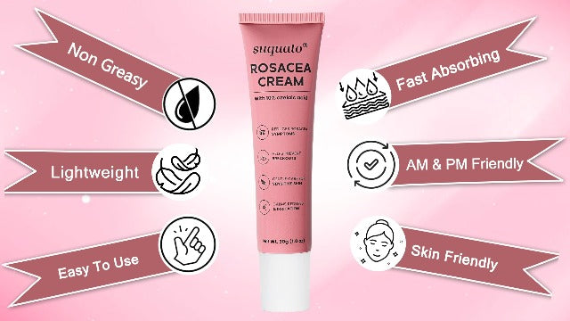 suquato 10% Azelaic Acid Cream – Rosacea Treatment for Face & Redness Reducing Face Cream – Redness & Blemish Care for Sensitive Skin – Lightweight Daily Use 30g 1 Fl Oz (Pack of 1)