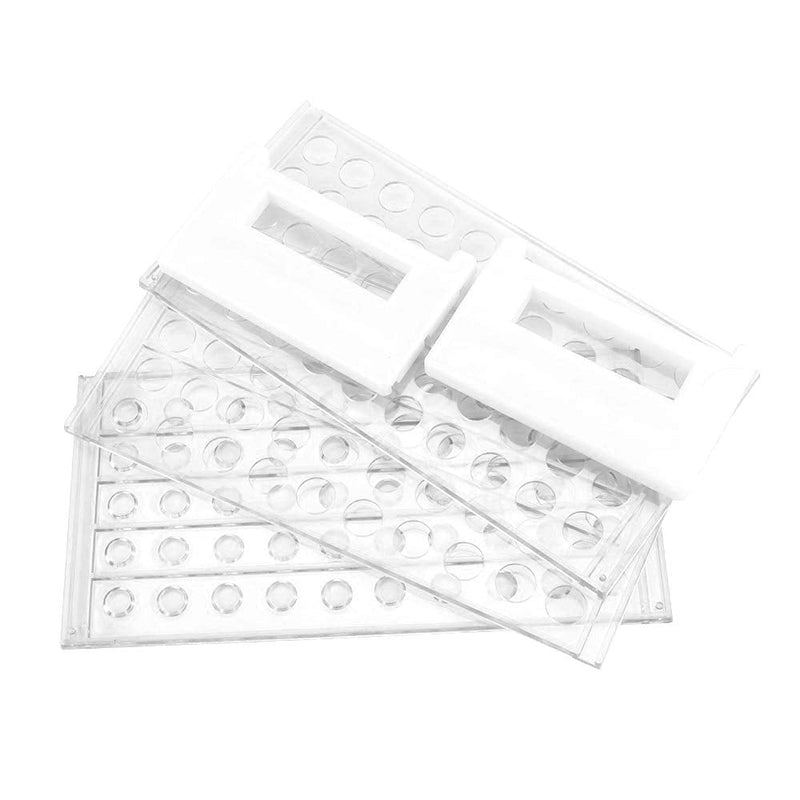 Plastic Test Tube Rack for 15/18 mm Tubes, Hole Diameter is 18.7mm, Holds 50, Detachable, Karter Scientific 208U7 (Pack of 10) 15/18mm Pack of 10