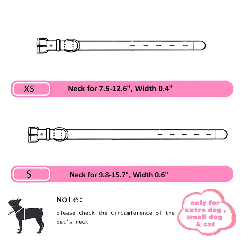 Red Dog Collar Xs, Kitten Bell Collar Girl Puppy Collar Lace Adjustable for XXS Xs Small Pet Dogs Cats Animal Litter Tiny Female, XSmall Red Neck 7.5-12.6" - BeesActive Australia