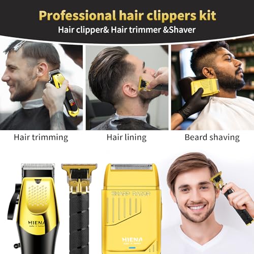 HIENA PRO Hair Clipper Set for Men,Beard Trimmer and Foil Shaver