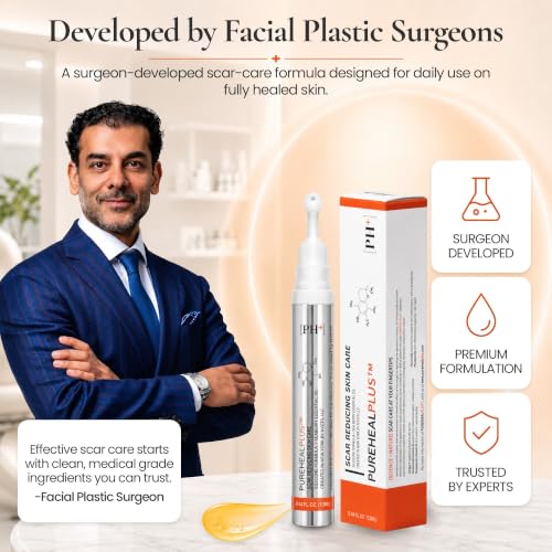 Patented Silicone Gel for Scars, Surgery, Burns & Acne 13g - Surgeon-Developed Scar Removal Cream for Surgical Scars, Old & New Scars, C-Section, Keloids, Stretch Marks, Made in USA
