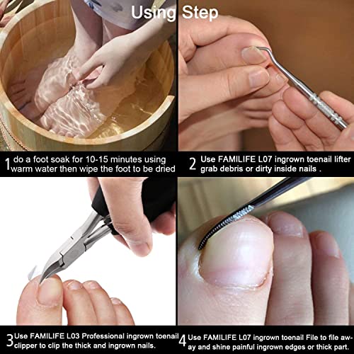 Gifts for Men, Familife Manicure Set Nail Clippers Pedicure Kit Manicure Kit Nail Clipper Set 16pcs Grooming Kit Manicure Set Professional and 100% Stainless Steel Ingrown Toenail File and Lifter