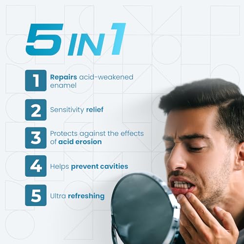 Dentalclean - Pack of 3 Regenerating + Sensitive 5-in-1 Dental Gels - Enamel Regeneration, Cavities Prevention and Sensitivity Reduction - REFIX Technology, Mint Flavor - 3.7 oz (104g) 1.2 Ounce (Pack of 3)