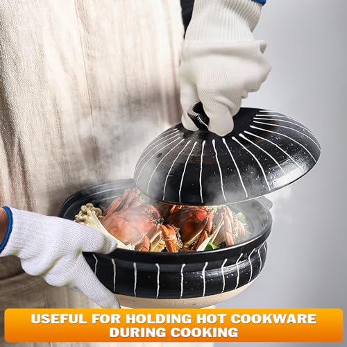 KETAR 2 Pair Aramid Fiber Heat Resistant Gloves for Cooking, 9.5 Inch