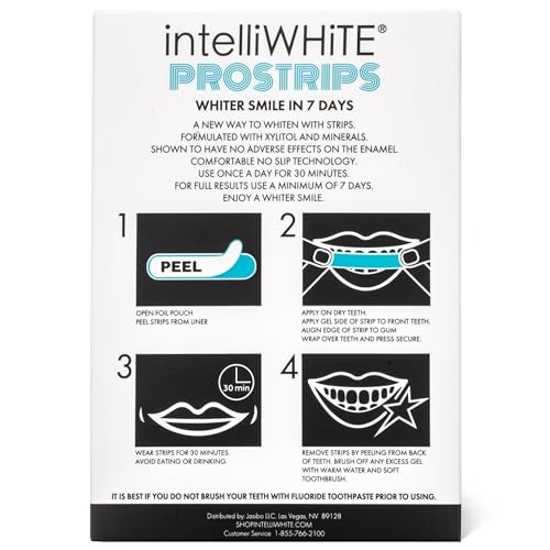 IntelliWHiTE ProStrips Teeth Whitening Strips, 14 Day Treatment, Whitens Up to 12 Shades, Enamel-Safe Gentle Remineralizing Formula, Dentist Formulated for Sensitive Teeth, (28pk Coconut Flavor) 1 Count (Pack of 28)