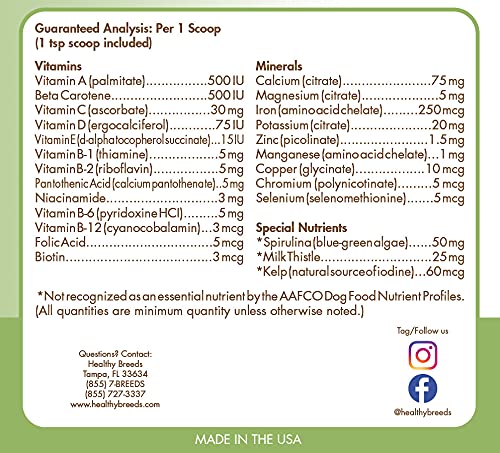 Healthy Breeds Chihuahua Multi-Essentials Powder for Dogs - an Ideal Supplement of Vitamins, Minerals & Antioxidants for Your Dog - 8 oz - PawsPlanet Australia