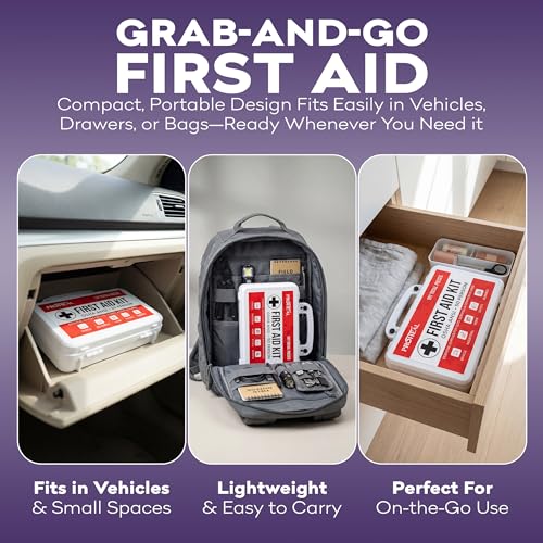 50 Person OSHA Compliant First Aid Kit for Businesses, Vehicles, Trucks, Construction Site - Type III, ANSI Class A Emergency Kit - 197 Piece Essential First Aid Supplies 50 Person Kit