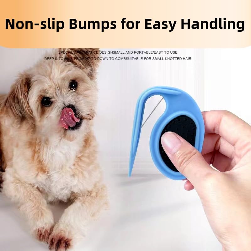 Knotting Comb for Cats, Multifunctional Dog Comb for Dog, Pet Hair Removal Tool, Cat Dog Knot Remover, Grooming Comb for Dogs and Cats, Pet Knotting Comb for Medium to Long Hairs (1PC, Orange) - BeesActive Australia