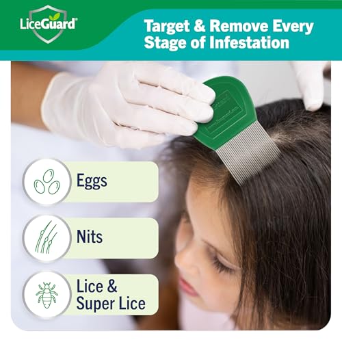 LiceGuard Lice Comb Kit, 2 x Stainless Steel Nit Combs, 1 x Magnifying Pick