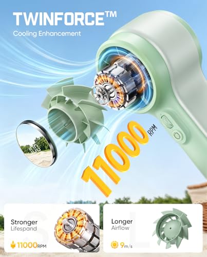 Fanttik GoFlow11 Apex Portable Handheld Fan(Sage Mist) Sage Mist