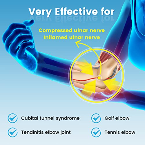 Elbow Splint Brace for Cubital Tunnel Syndrome and Ulnar Nerve Entrapment,New Upgraded with 4 Angles Adjustable,Fixed Elbow,Prevent Excessive Bending,for Men,Women,fits Left and Right Arm - S