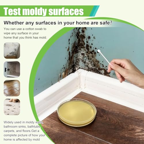 Mold Test Kit for Home - 6 Simple Detection Tests,Test HVAC System,Home Surfaces,&Indoor Air Quality Testing Kits,DIY black Mold Detector at Home,Includes Detailed Mold Identification Guide,air Tester